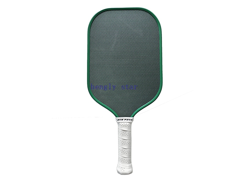 热压芳碳混编绿黑磨砂匹克拍